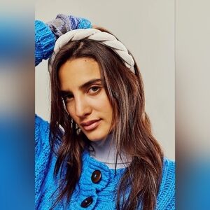 NWT Free People Ivory White That Simple Velvet Hard Headband